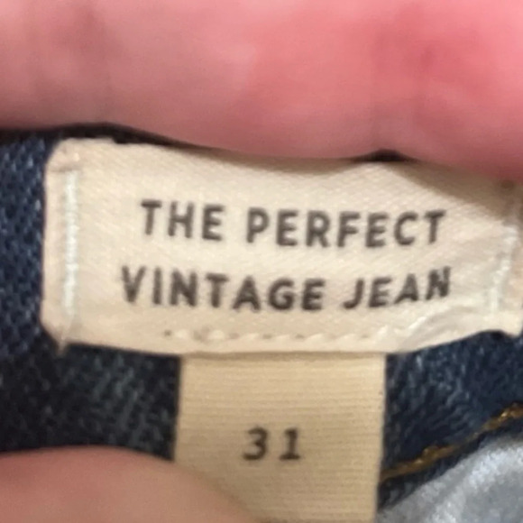 Madewell Jeans Women 31 Blue The Perfect Vintage Straight Baggy High Rise Denim - Picture 5 of 5